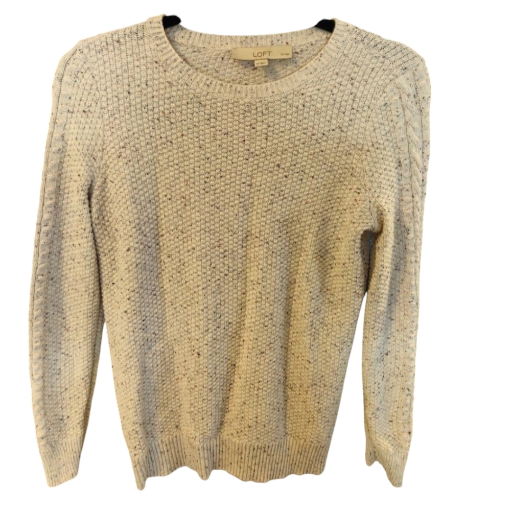 LOFT Petite Speckled Knit Sweater - Medium Petite